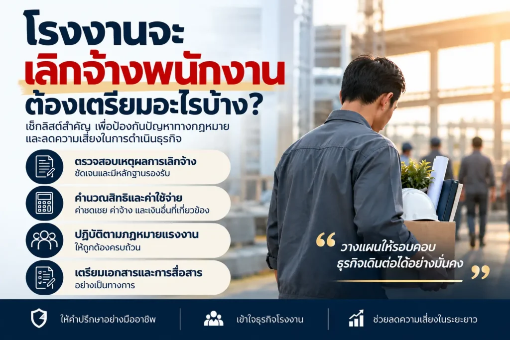 โรงงานจะเลิกจ้างพนักงาน ต้องเตรียมอะไรบ้าง?